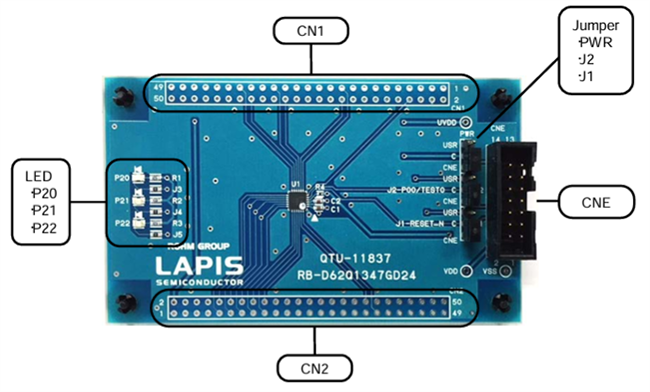 Schaltungsanordnung - ROHM Semiconductor RB-D62Q1347GD24 Referenzboard
